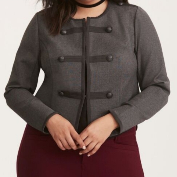 Torrid crop Moto Military Steampunk style jacket size 1X - Picture 1 of 11